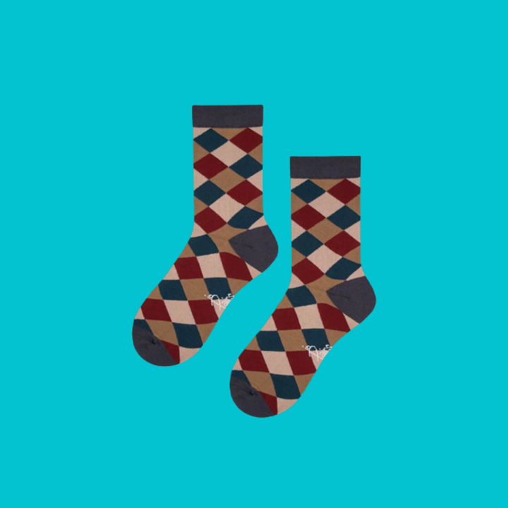 Tartan Crew Socks  菱格中筒襪 (M|L)